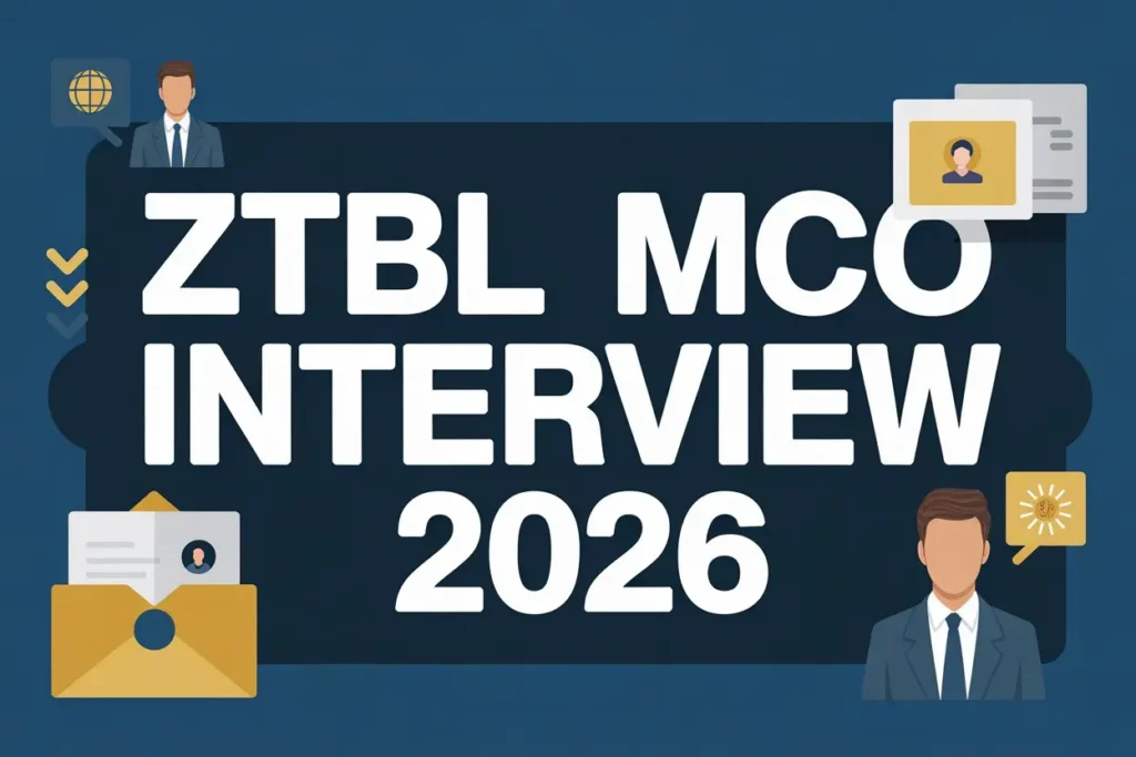 ZTBL Bank MCO Job Interview 2026 important questions and preparation tips
