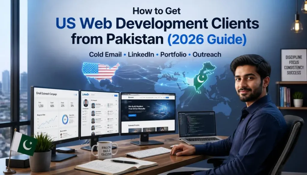 How to get US web development clients from Pakistan in 2026.